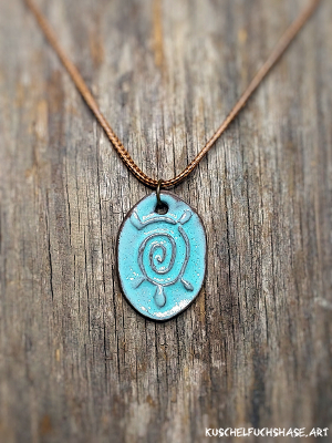 Anhänger 0013 - Schildkröte - hellblau