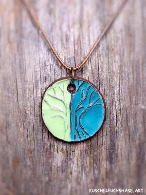 Anhänger 0037 - Mith-vithr/Mitte des Waldes - grün/türkis