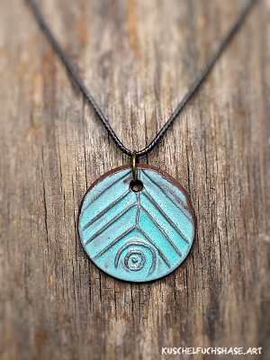 Anhänger 0038- Fjörd/Feder - hellblau