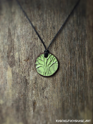 Anhänger 0045 - Mith-vithr/Mitte des Waldes- braun/hellgrün