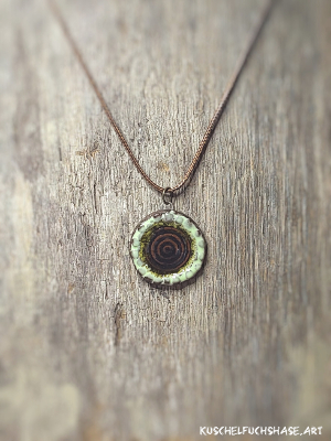 Anhänger 0046 - Vidrhringir/Baumringe- braun/hellgrün