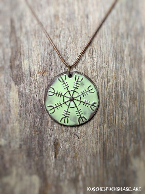 Anhänger 0051 - Vegvisir/Wegweiser - hellgrün