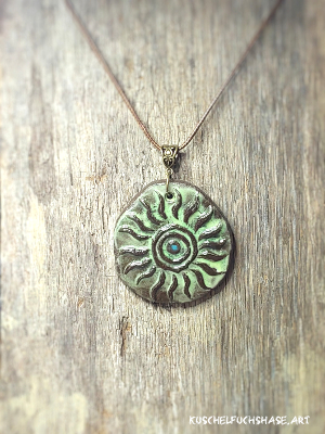 Anhänger 0052 - Mosbloma/Moosauge - braun/hellgrün